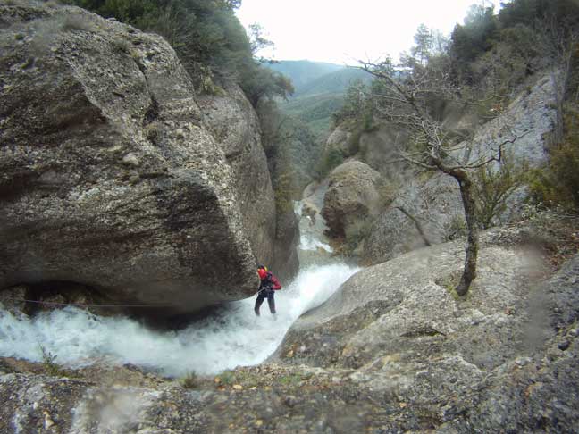 El Pas de l'Escalell, barranquismo Catalunya